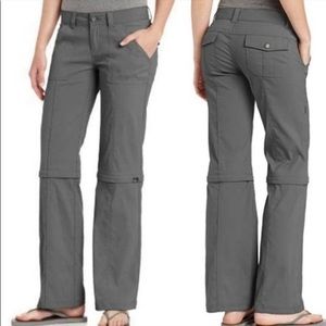 Prana Gray Hiking Zip-Off Pants Size 6